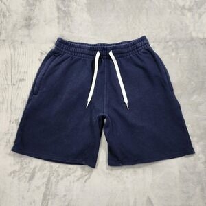 Zanerobe Shorts Mens 32 Blue Organic Cotton ORGO Sweat Drawstring Zip Pocket